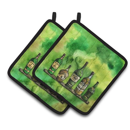 Carolines Treasures Irish Whiskey Bottle Pair of Pot Holders BB5765PTHD